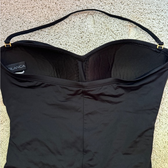 La Blanca Island Goddess Twist Bandeau one piece - Picture 3 of 6